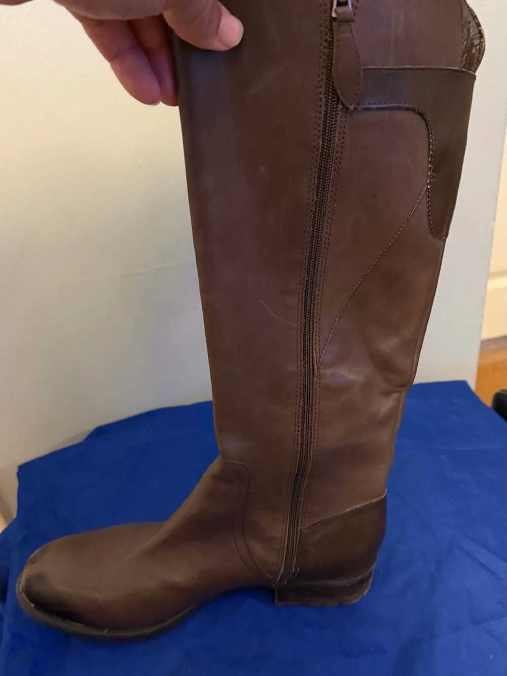Franco Sarto Brown Over-the-Knee Leather Boots